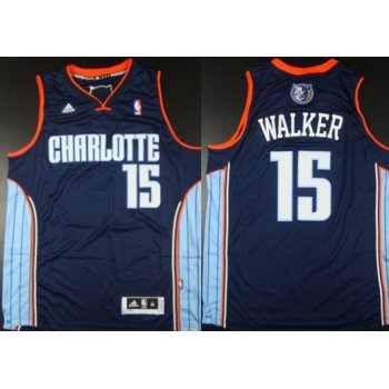 Charlotte Bobcats #15 Kemba Walker Revolution 30 Swingman Blue Jersey