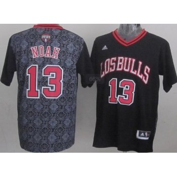 Chicago Bulls #13 Joakim Noah Revolution 30 Swingman 2014 Noche Latina Black Jersey