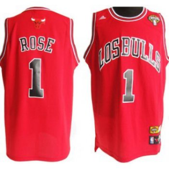 Chicago Bulls #1 Derrick Rose Latin Nights Revolution 30 Swingman Red Jersey