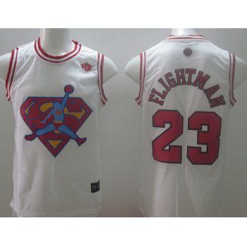 Chicago Bulls #23 Flightman White Swingman Jersey