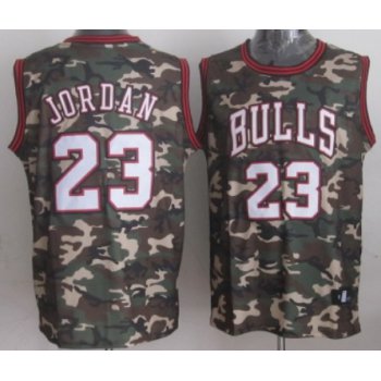 Chicago Bulls #23 Michael Jordan Camo Fashion Jersey