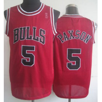 Chicago Bulls #5 John Paxson Red Swingman Throwback Jersey