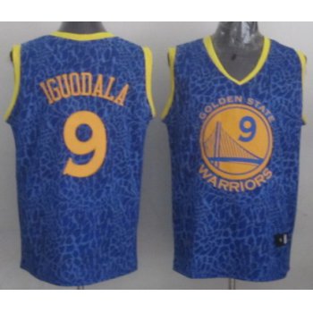 Golden State Warriors #9 Andre Iguodala Blue Leopard Print Fashion Jersey