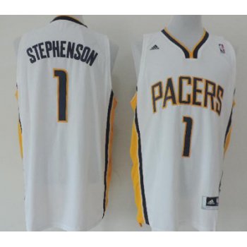 Indiana Pacers #1 Lance Stephenson Revolution 30 Swingman White Jersey