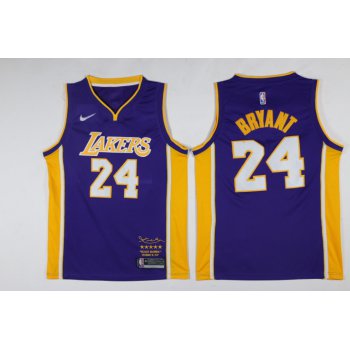 Lakers 24 kobe Bryant Purple Black Mamba Nike Swingman Jersey