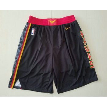 Men's Atlanta Hawks Black 2019 Nike Swingman Stitched NBA Shorts