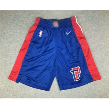 Men's Detroit Pistons New Blue 2019 Nike Swingman Stitched Shorts