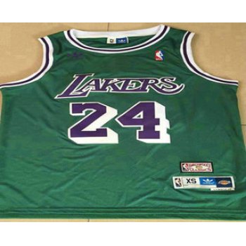 Men's Los Angeles Lakers #24 Kobe Bryant Green Hardwood Classics Soul Swingman Throwback Jersey