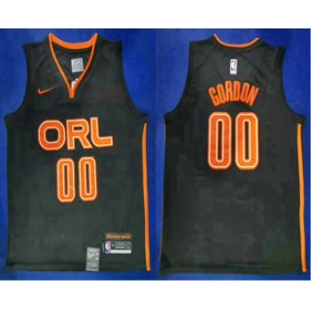 Men's Orlando Magic #00 Aaron Gordon Black 2020 City Edition NBA Swingman Jersey With The Sponsor Logo