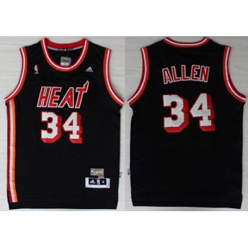 Miami Heat #34 Ray Allen ABA Hardwood Classics Swingman Black Jersey