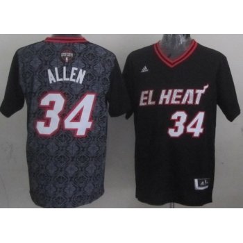 Miami Heat #34 Ray Allen Revolution 30 Swingman 2014 Noche Latina Black Jersey