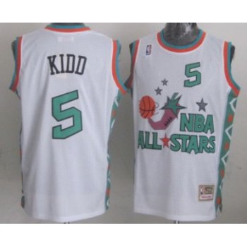 NBA 1996 All-Star #5 Jason Kidd White Swingman Throwback Jersey