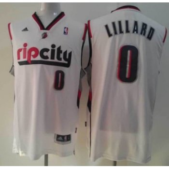 Portland Trail Blazers #0 Damian Lillard Rip City Revolution 30 Swingman White Jersey