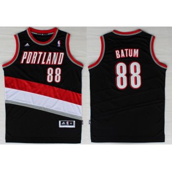 Portland Trail Blazers #88 Nicolas Batum Revolution 30 Swingman Black Jersey