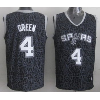 San Antonio Spurs #4 Danny Green Black Leopard Print Fashion Jersey