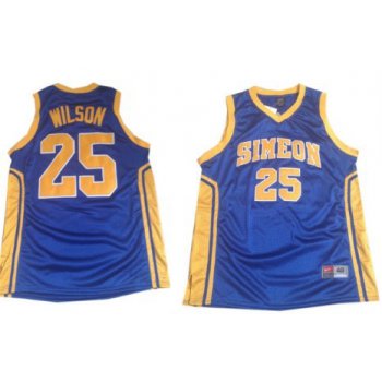 Simeon Vocational High School #25 Ben Wilson Blue Jersey