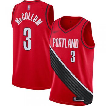 Blazers #3 C.J. McCollum Red Basketball Swingman Statement Edition 2019-2020 Jersey