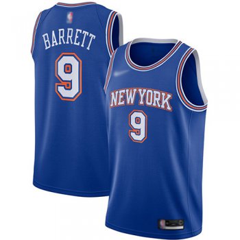 Knicks #9 R.J. Barrett Blue Basketball Swingman Statement Edition 2019-2020 Jersey