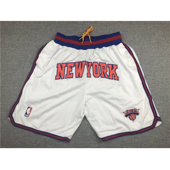 Knicks White Just Don Mesh Shorts