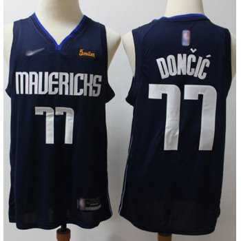 Mavericks #77 Luka Doncic Navy Basketball Swingman Statement Edition 2019-2020 Jersey