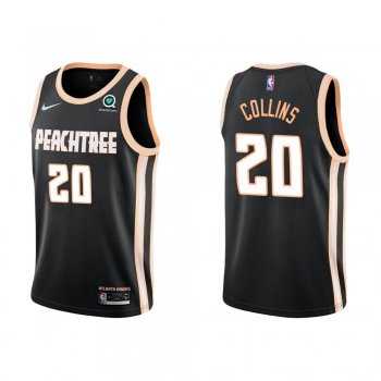 Men's Atlanta Hawks #20 John Collins 2019-20 City Black Jersey