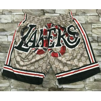 Men's Los Angeles Lakers Black Mamba Commemorative Hardwood Classics Soul Swingman Throwback Shorts