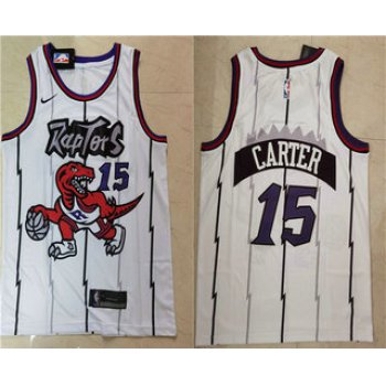 Men's Toronto Raptors #15 Vince Carter White 2018 Nike Swingman Stitched NBA Jersey