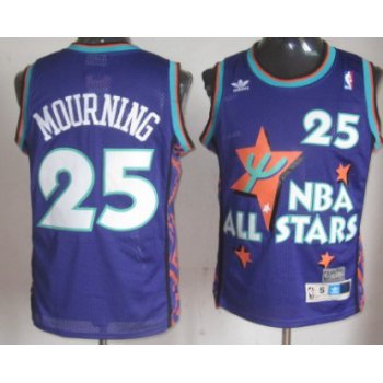 NBA 1995 All-Star #25 Alonzo Mourning Purple Swingman Throwback Jersey