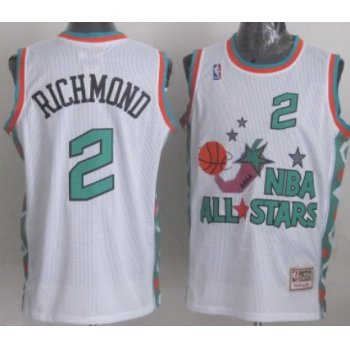 NBA 1996 All-Star #2 Mitch Richmond White Swingman Throwback Jersey