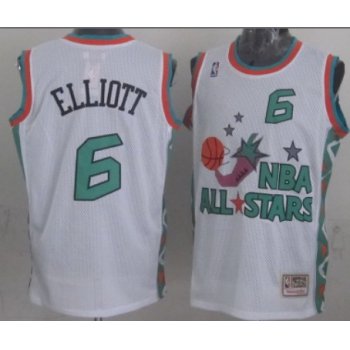 NBA 1996 All-Star #6 Sean Elliott White Swingman Throwback Jersey