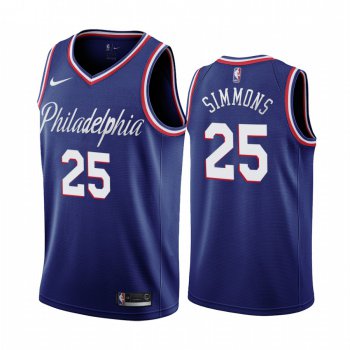 Nike 76ers #25 Ben Simmons Navy 2019-20 City Edition Swingman NBA Jersey