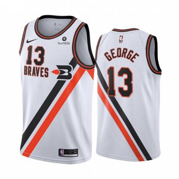 Nike Clippers #13 Paul George White 2019-20 Classic Edition Stitched NBA Jersey