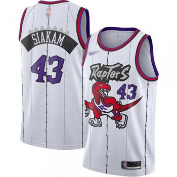 Raptors #43 Pascal Siakam White Basketball Swingman Hardwood Classics Jersey