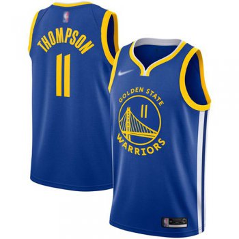 Warriors #11 Klay Thompson Blue Basketball Swingman Icon Edition 2019-2020 Jersey