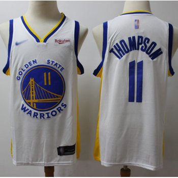 Warriors #11 Klay Thompson White Basketball Swingman Association Edition 2019-2020 Jersey