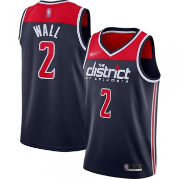 Wizards #2 John Wall Navy Blue Basketball Swingman Statement Edition 2019-2020 Jersey