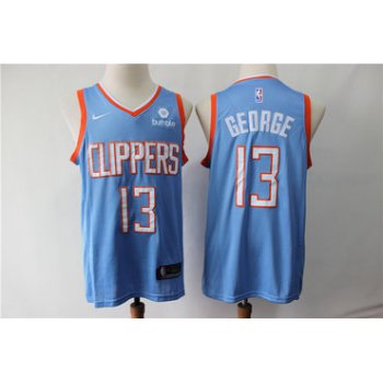 Clippers 13 Paul George Blue City Edition Nike Swingman Jersey