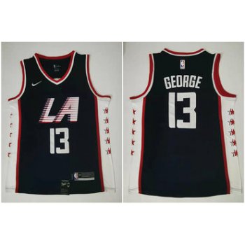 Clippers 13 Paul George Navy City Edition Nike Swingman Jersey