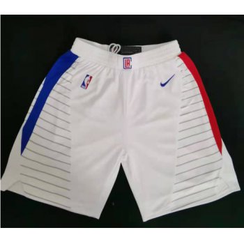 Clippers White Swingman Shorts