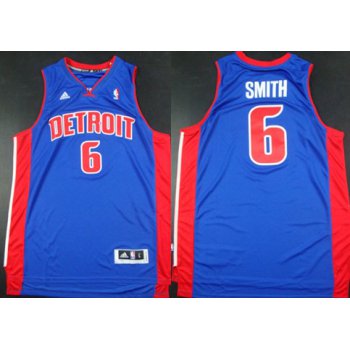 Detroit Pistons #6 Josh Smith Revolution 30 Swingman Blue Jersey