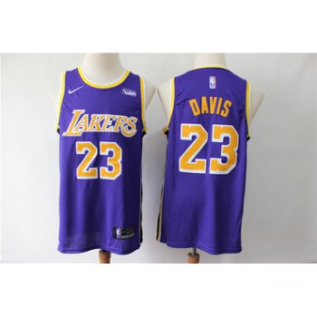 Lakers 23 Anthony Davis Purple Nike Swingman Jersey