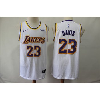 Lakers 23 Anthony Davis White Nike Swingman Jersey