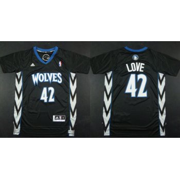 Minnesota Timberwolves #42 Kevin Love Revolution 30 Swingman 2014 Black Jersey