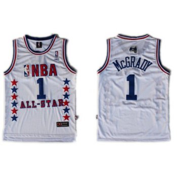 NBA 2003 All-Star #1 Tracy McGrady White Swingman Throwback Jersey