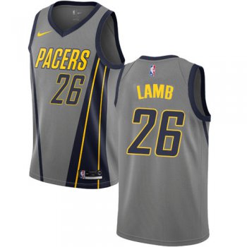 Nike Pacers #26 Jeremy Lamb Gray NBA Swingman City Edition 2018-19 Jersey