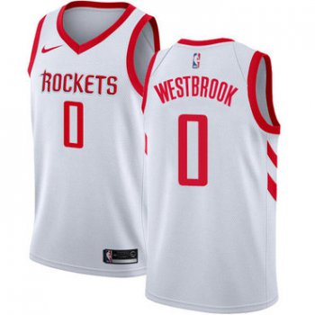 Nike Rockets #0 Russell Westbrook White NBA Swingman Association Edition Jersey