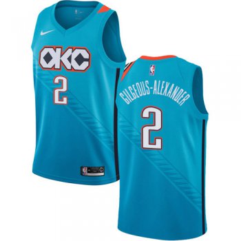 Nike Thunder #2 Shai Gilgeous-Alexander Turquoise NBA Swingman City Edition 2018-19 Jersey