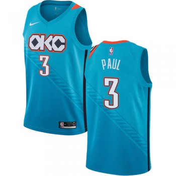 Nike Thunder #3 Chris Paul Turquoise NBA Swingman City Edition 2018-19 Jersey