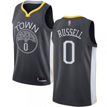 Nike Warriors #0 D'Angelo Russell Black NBA Swingman Statement Edition Jersey