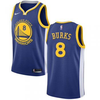 Nike Warriors #8 Alec Burks Blue NBA Swingman Icon Edition Jersey